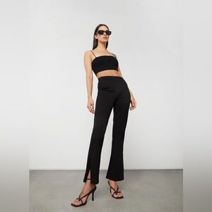 OAK + FORT Black Boot-Cut Flare Pants